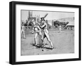 Fuller Pilch Batting for Kent, 1837-null-Framed Photographic Print