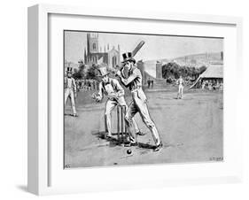 Fuller Pilch Batting for Kent, 1837-null-Framed Photographic Print