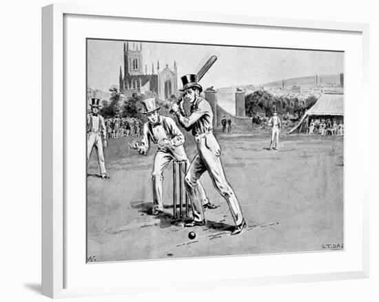 Fuller Pilch Batting for Kent, 1837-null-Framed Photographic Print