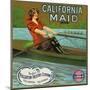 Fullerton, California, California Maid Brand Citrus Label-Lantern Press-Mounted Premium Giclee Print