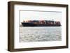 Fully Laden Container Ship in Port-JuNiArt-Framed Photographic Print