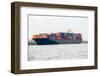 Fully Laden Container Ship in Port-JuNiArt-Framed Photographic Print