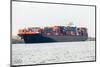 Fully Laden Container Ship in Port-JuNiArt-Mounted Photographic Print