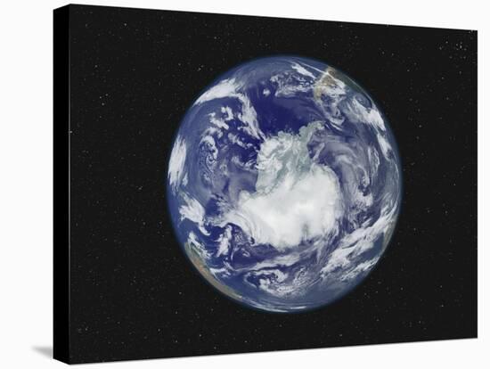 Fully Lit Full Disk Image Centered on the South Pole-Stocktrek Images-Stretched Canvas