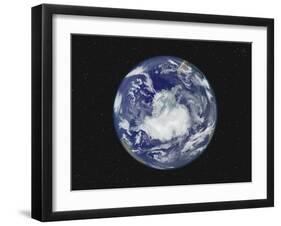 Fully Lit Full Disk Image Centered on the South Pole-Stocktrek Images-Framed Premium Photographic Print