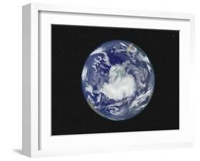 Fully Lit Full Disk Image Centered on the South Pole-Stocktrek Images-Framed Premium Photographic Print