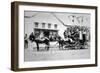 Fully-Loaded Stagecoach of the Old West, C.1885 (B/W Photograph)-American Photographer-Framed Giclee Print