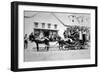 Fully-Loaded Stagecoach of the Old West, C.1885 (B/W Photograph)-American Photographer-Framed Giclee Print
