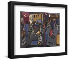 Fulton and Nostrand, 1958-Jacob Lawrence-Framed Art Print