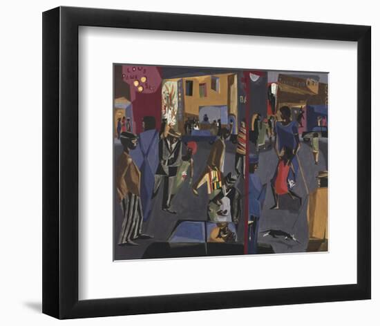 Fulton and Nostrand, 1958-Jacob Lawrence-Framed Art Print