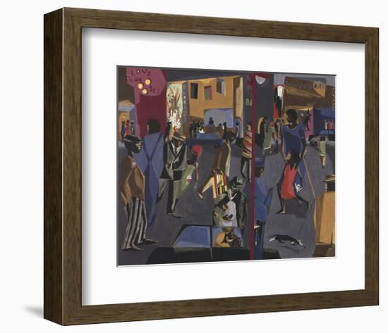 Fulton and Nostrand, 1958-Jacob Lawrence-Framed Art Print