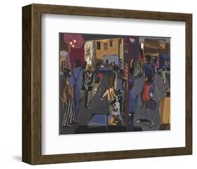 Fulton and Nostrand, 1958-Jacob Lawrence-Framed Art Print