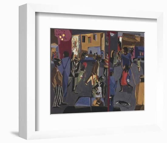 Fulton and Nostrand, 1958-Jacob Lawrence-Framed Art Print