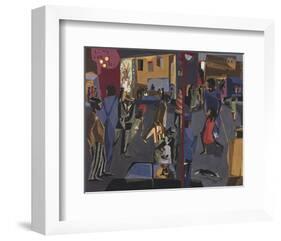 Fulton and Nostrand, 1958-Jacob Lawrence-Framed Art Print