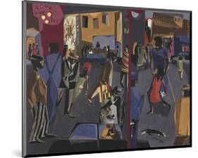 Fulton and Nostrand, 1958-Jacob Lawrence-Mounted Art Print