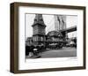 Fulton Ferry and Brooklyn Bridge, c.1885-null-Framed Art Print