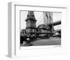 Fulton Ferry and Brooklyn Bridge, c.1885-null-Framed Art Print