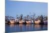 Fulton Harbor and oyster boats-Larry Ditto-Mounted Photographic Print