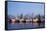 Fulton Harbor and oyster boats-Larry Ditto-Framed Stretched Canvas