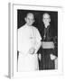 Fulton J. Sheen Following a Private Audience Pope Paul VI at the Vatican, March 17, 1971-null-Framed Photo