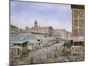 Fulton Market, Ny Ca 1876-Stanton Manolakas-Mounted Giclee Print