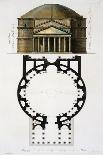 Ground and Facade: Pantheon, Rome, Le Costume Ancien et Moderne, c.1820-30-Fumagalli-Framed Giclee Print