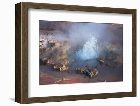 Fumarole Erupting at El Tatio Geyser in the Atacama, Chile-Mallorie Ostrowitz-Framed Photographic Print