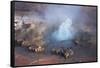 Fumarole Erupting at El Tatio Geyser in the Atacama, Chile-Mallorie Ostrowitz-Framed Stretched Canvas