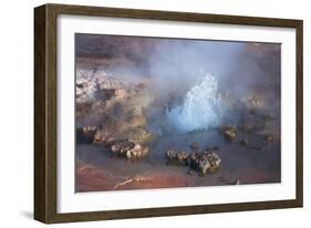 Fumarole Erupting at El Tatio Geyser in the Atacama, Chile-Mallorie Ostrowitz-Framed Photographic Print