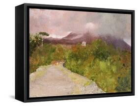 Fumarole of Mount Vesuvius, Circa 1871-Giuseppe De Nittis-Framed Stretched Canvas