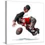 "Fumble" or "Tackled", November 21,1925-Norman Rockwell-Stretched Canvas