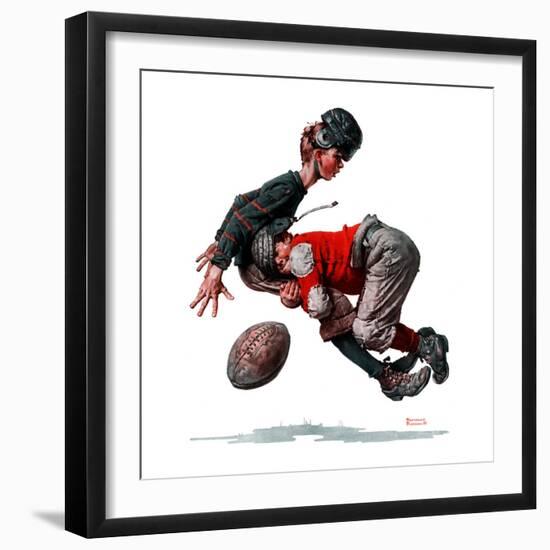 "Fumble" or "Tackled", November 21,1925-Norman Rockwell-Framed Premium Giclee Print