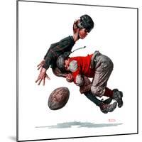 "Fumble" or "Tackled", November 21,1925-Norman Rockwell-Mounted Premium Giclee Print