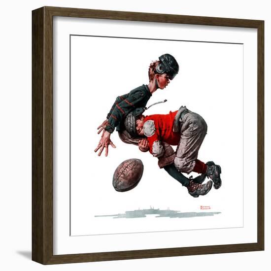 "Fumble" or "Tackled", November 21,1925-Norman Rockwell-Framed Giclee Print