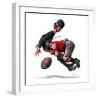 "Fumble" or "Tackled", November 21,1925-Norman Rockwell-Framed Giclee Print