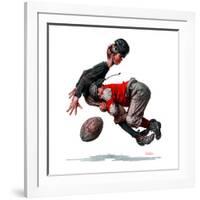 "Fumble" or "Tackled", November 21,1925-Norman Rockwell-Framed Giclee Print