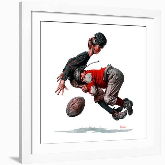 "Fumble" or "Tackled", November 21,1925-Norman Rockwell-Framed Giclee Print