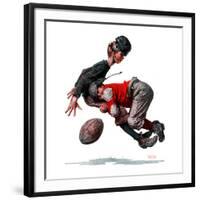 "Fumble" or "Tackled", November 21,1925-Norman Rockwell-Framed Giclee Print