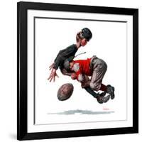 "Fumble" or "Tackled", November 21,1925-Norman Rockwell-Framed Giclee Print