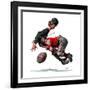 "Fumble" or "Tackled", November 21,1925-Norman Rockwell-Framed Giclee Print