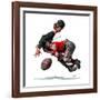 "Fumble" or "Tackled", November 21,1925-Norman Rockwell-Framed Giclee Print