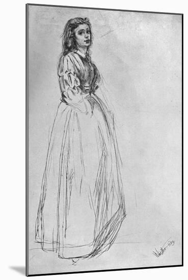 Fumette, Standing' 1859-James Abbott McNeill Whistler-Mounted Giclee Print