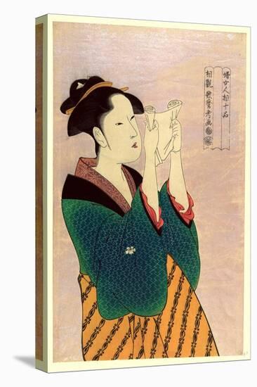 Fumiyomu Onna-Kitagawa Utamaro-Stretched Canvas