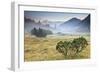 Fumo Valley, Adamello-Brenta Natural Park, Trentino Alto Adige, Italy. Sunrise with Fog In-ClickAlps-Framed Photographic Print