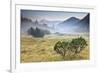 Fumo Valley, Adamello-Brenta Natural Park, Trentino Alto Adige, Italy. Sunrise with Fog In-ClickAlps-Framed Photographic Print