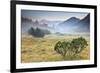 Fumo Valley, Adamello-Brenta Natural Park, Trentino Alto Adige, Italy. Sunrise with Fog In-ClickAlps-Framed Photographic Print