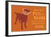 Fun And Games - Orange Version-Dog is Good-Framed Art Print