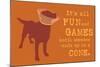 Fun And Games - Orange Version-Dog is Good-Mounted Art Print