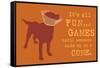 Fun And Games - Orange Version-Dog is Good-Framed Stretched Canvas