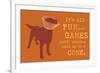 Fun And Games - Orange Version-Dog is Good-Framed Art Print